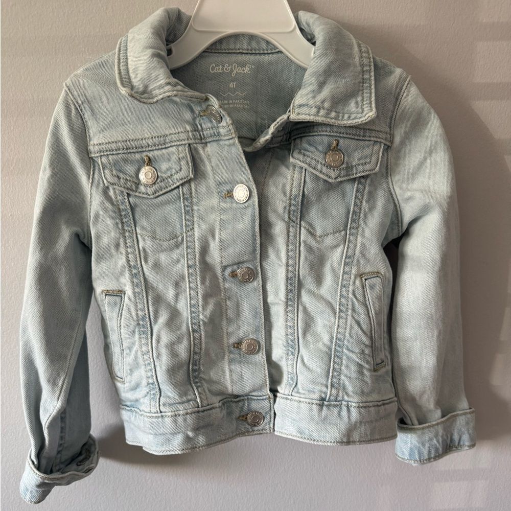 Cat & Jack Light Wash Denim Jacket - Pale Blue